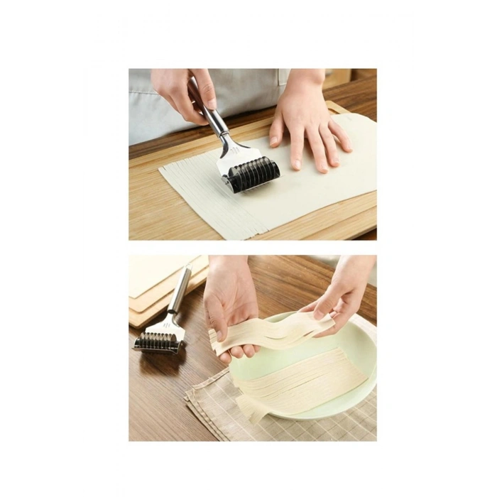 Paslanmaz Çelik Hamur Kesme Aparatı Metal Saplı (599)