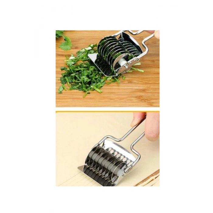 Paslanmaz Çelik Hamur Kesme Aparatı Metal Saplı (599)