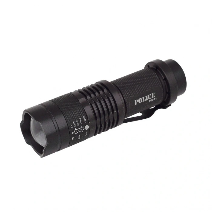 Pc-11 Mini El Feneri Sadece 1  Kalem Pil İle Çalışır Cree Q5 Led Teknolojisi, 100m Menzil Ve Zoom Özelliği. Kompakt, Güçlü Ve Ultra Ekonomik.