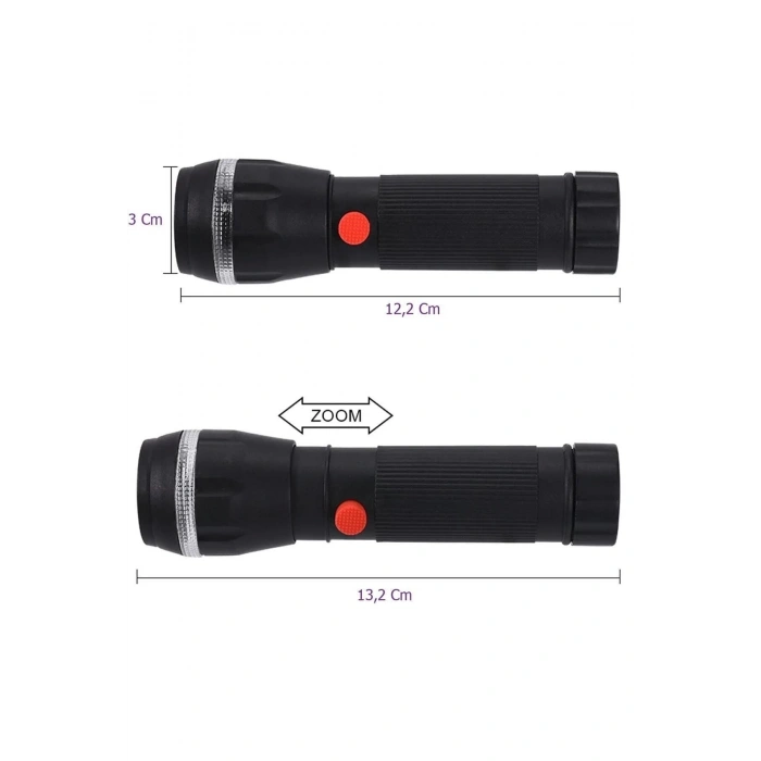 Peakstar Ps-7083 Plastik Zoomlu Pilli El Feneri