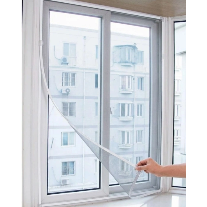 Pencere Sineklik Tülü 100x150 Cm Çift Taraflı Bant Hediyeli Kesilebilir Tül Sineklik Seti