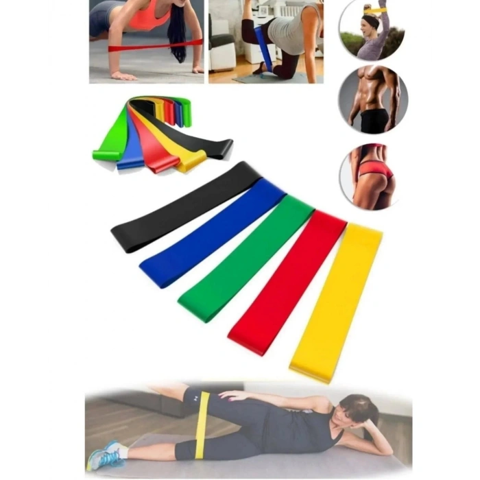 Pilates Ve Fitness Direnç Bandı Egzersiz İçin Esnek Güçlendirme Lastiği