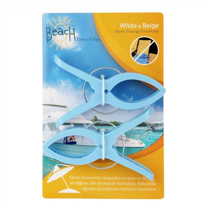 Plaj Havlu Mandalı  Şezlong Mandalı  Mandal Xl 2 Adet (599)