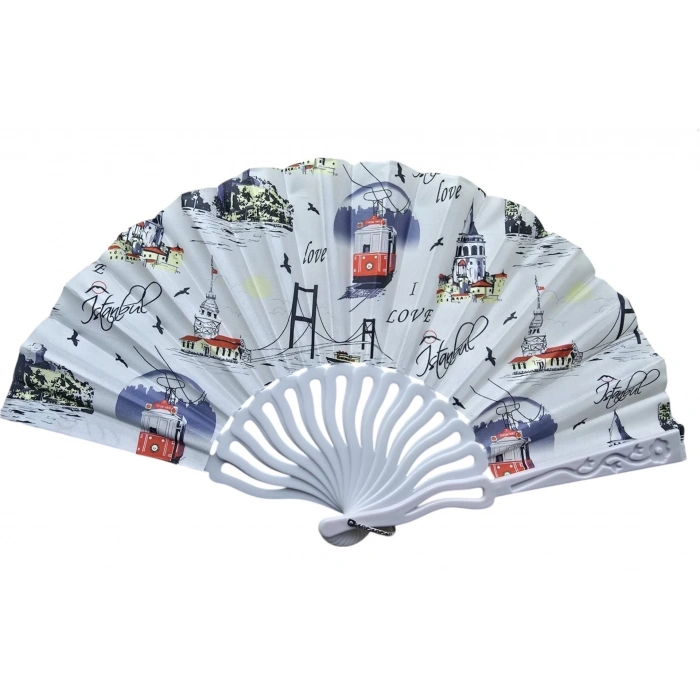 Plastik Kumaş Yelpaze 12li İstanbul