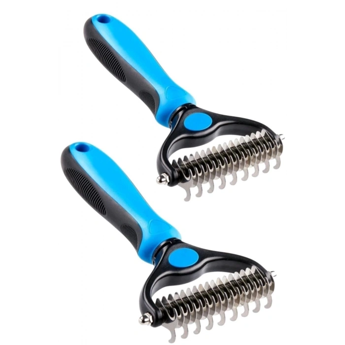 Plastik Saplı Metal Kedi Köpek Bakım Kıtık Tüy Topak Açıcı Tarak 1adet