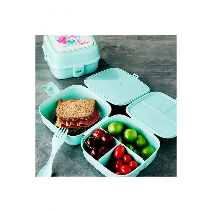 Porky 4 Bölmeli Çatallı Beslenme Kabı  G400 (599)