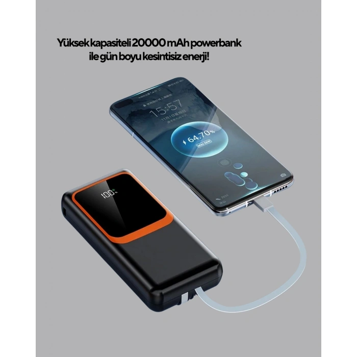 Powerbank 20000 Mah Yüksek Kapasiteli Ve 22.5w Hızlı Şarj Destekli