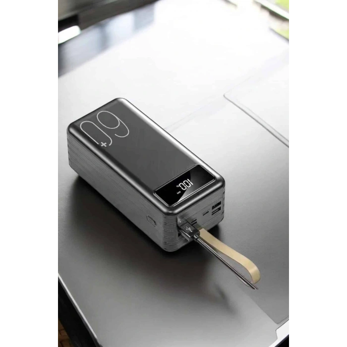 Powerbank 60.000 Mah Dijital Göstergeli 4 Portlu Taşınabilir