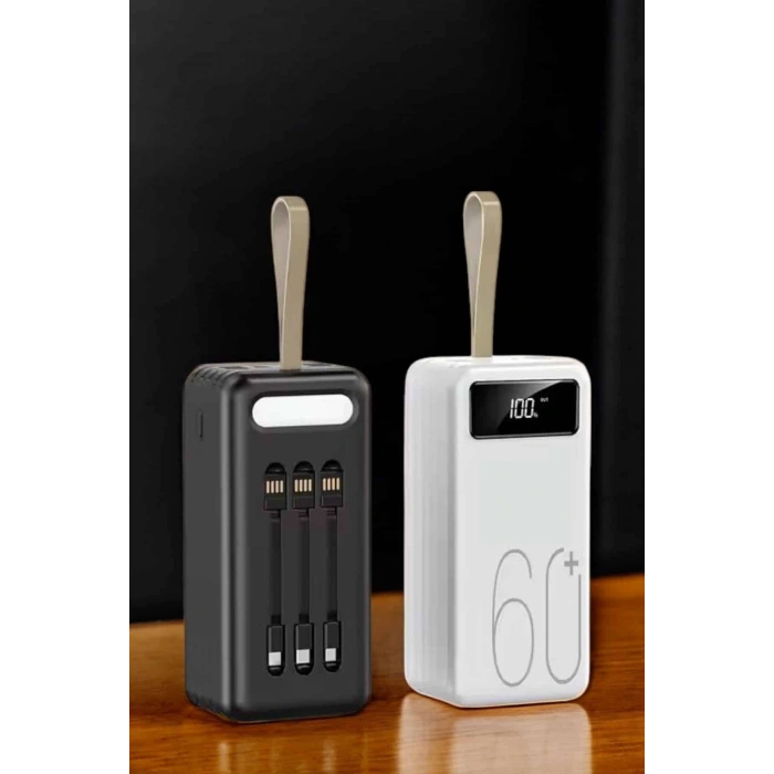 Powerbank 60.000 Mah Dijital Göstergeli 4 Portlu Taşınabilir