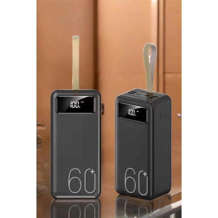 Powerbank 60.000 Mah Hızlı Şarj 4 Çıkışlı Uzun Şarj Süreli Dijital Göstergeli