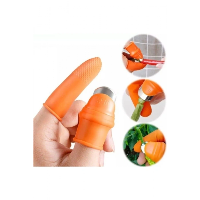 Pratik Baş Parmak Koruyucu Eldiven Sebze Meyve Soyucu Kesme Ayıklayıcı Silikon Aparat (599)