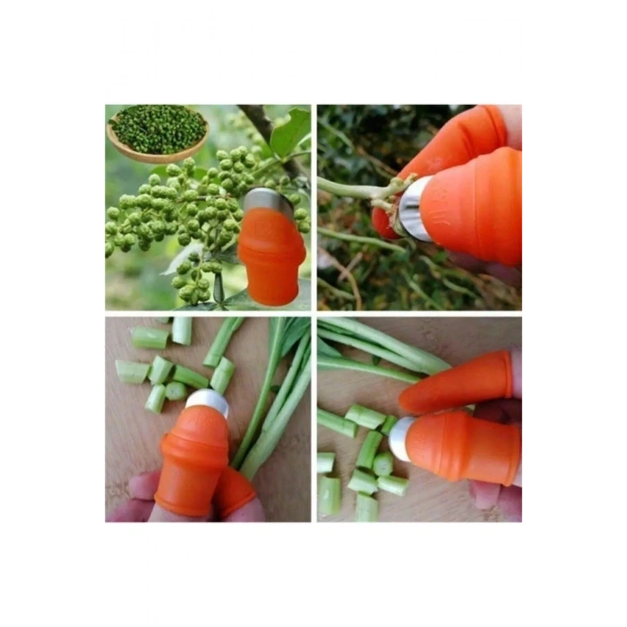 Pratik Baş Parmak Koruyucu Eldiven Sebze Meyve Soyucu Kesme Ayıklayıcı Silikon Aparat (599)