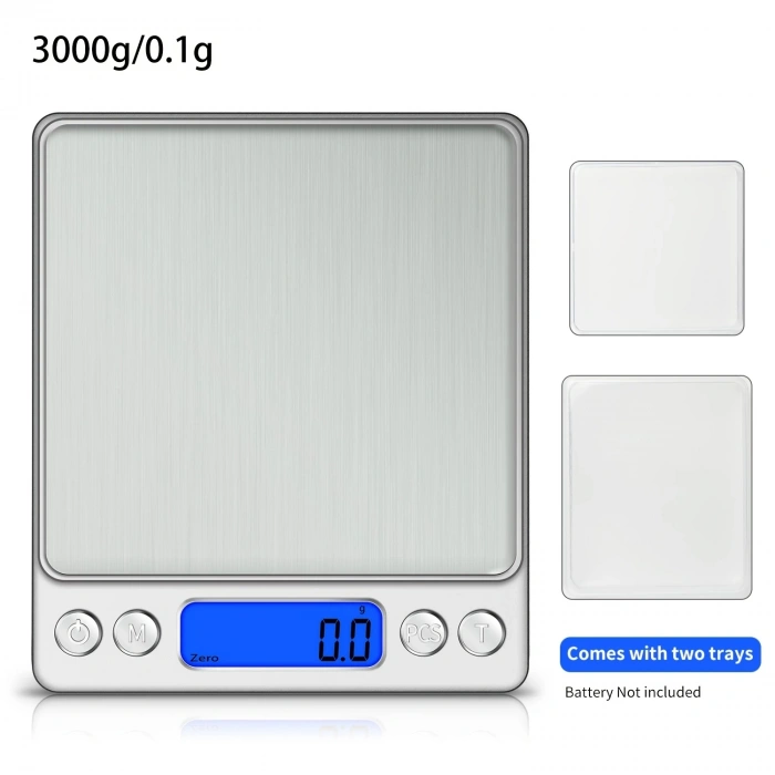 Pratik Dijital Hassas Mutfak Terazisi Hassas Tartı 2000 Gr./0.1 Gr. Hassasiyet