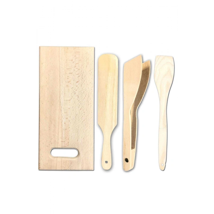 Pratik Kullanım Ahşap Büyük Mutfak Seti 4 Parça (599)