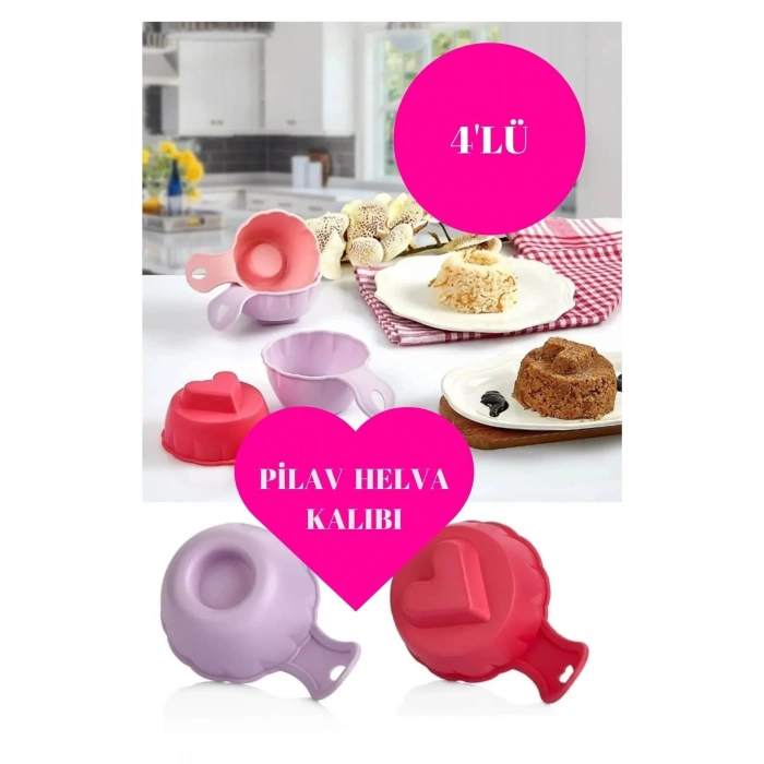 Pratik Pilav Ve Tatlı Kalıbı 4 Adet Pilav Ve Tatlı Şekillendirici (599)