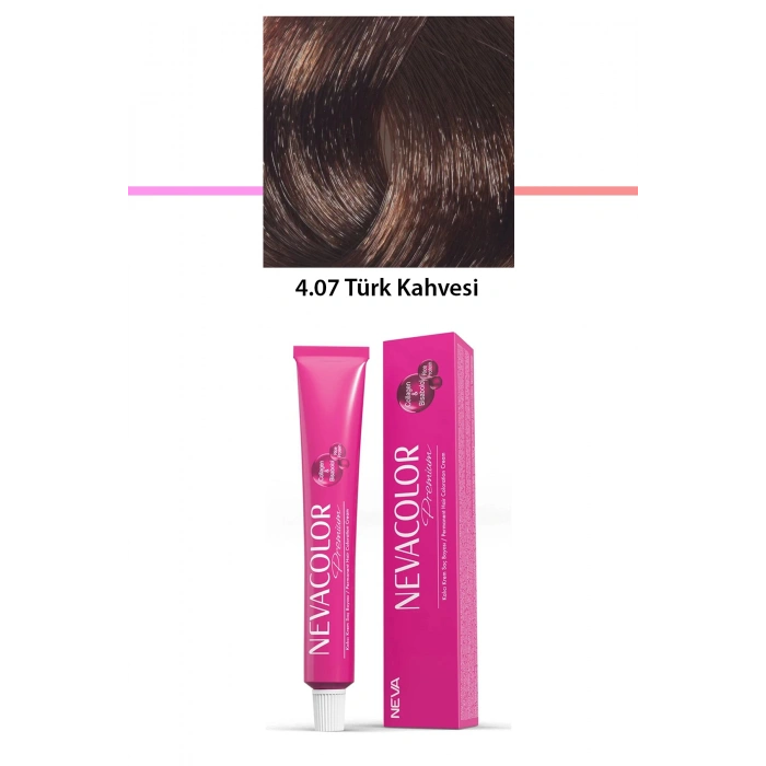 Premium 4.07 Türk Kahvesi  Kalıcı Krem Saç Boyası 50 G Tüp (599)