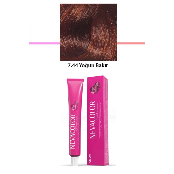 Premium 7.44 Yoğun Bakır  Kalıcı Krem Saç Boyası 50 G Tüp (599)