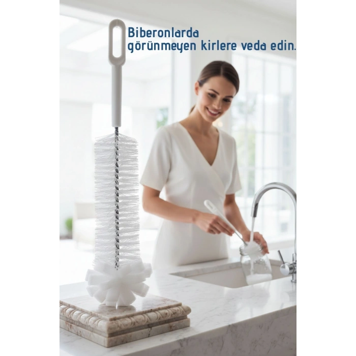 Premium Lüks Şişe Ve Biberon Fırçası  Ultra Dayanıklı Profesyonel Temizlik & Kristal Parlaklık (599)