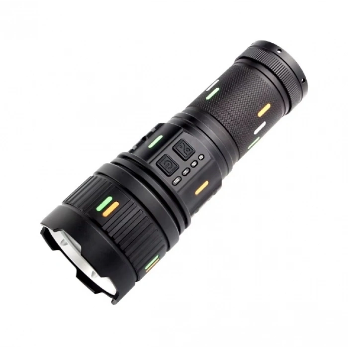 Pro F-3001 Alüminyum Tg Led Güç Göstergeli Type-c Şarjlı El Feneri 100 W