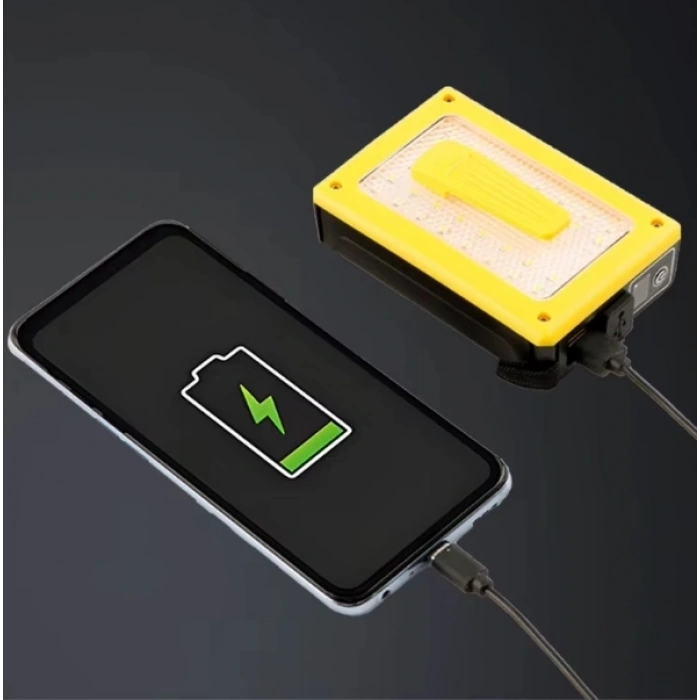 Pro F-3003 Alüminyum Pm10-tg Led Type-c Powerbank Ve Solar Şarjlı Kamp Kafa Feneri