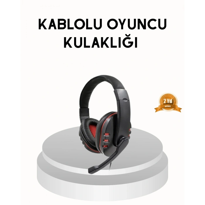 Profesyonel  Kulaklık – Mikrofonlu, Yumuşak Pedli, Stereo Ses Kalitesi, Tere Dayanıklı