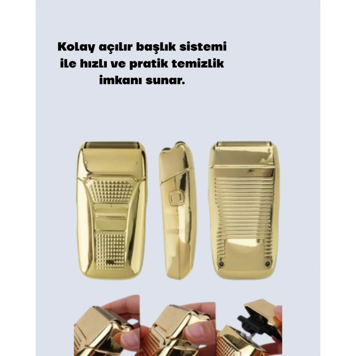 Profesyonel Kuru Kullanım Sakal Tıraş Makinesi Çift Başlıklı