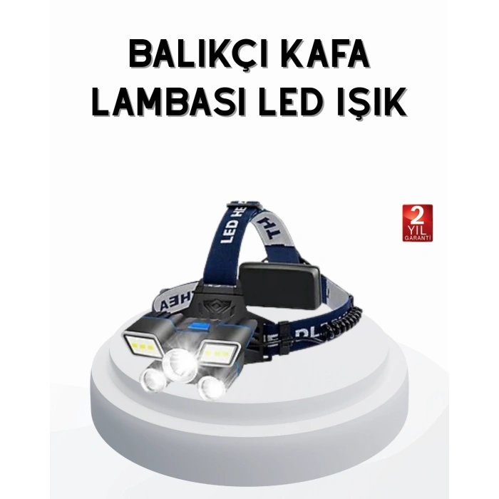 Profesyonel Şarjlı Led Far – Ipx5 Suya Dayanıklı, 4 Işık Modu, Hareket Sensörlü