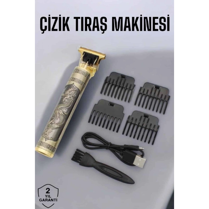 Profesyonel Şarjlı Saç Ve Sakal Şekillendirici Çizik Tıraş Makinesi