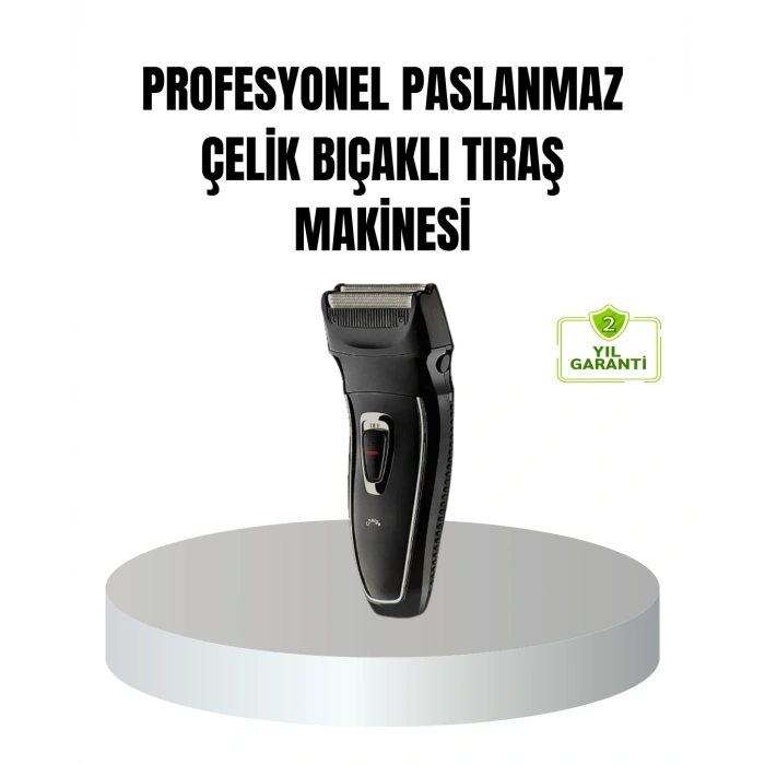 Profesyonel Şarjlı Saç Ve Sakal Tıraş Makinesi – Çelik Bıçaklı, Ayarlanabilir Başlıklı, Kablosuz