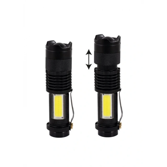 Ps-2 Cree Q5 Ve Cob Led Teknolojisi, 200m Menzili Ve Şarj Edilebilir Yapısıyla Cebinizdeki En Güçlü Işık Kaynağı Olacak.