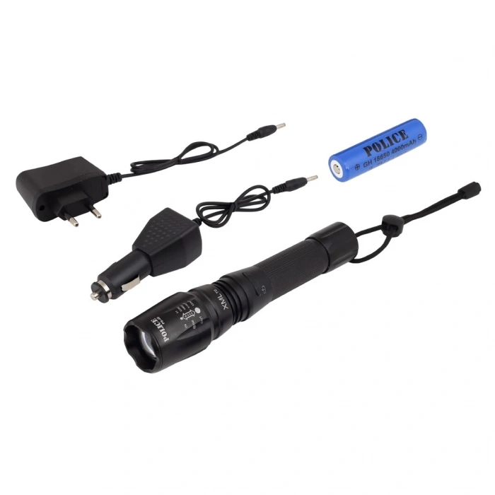 Ps-46 6 Led 5 Kademeli Zoomlu Şarjlı El Feneri