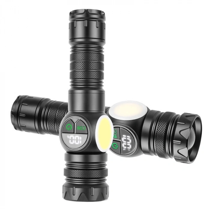 Ps-8745 Profesyonel Zoomlu 30w  Powerbank Mıknatıslı Avcı Kamp Tamirci Feneri