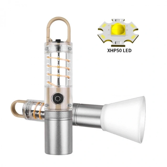 Ps-8915 10w Zoomlu Led Powerbank Özellikli Şarjlı Kamp El Feneri