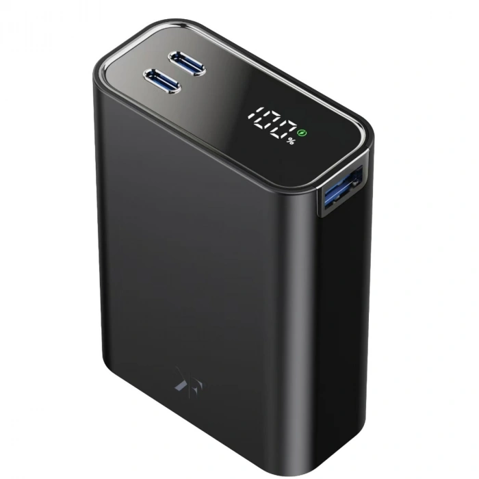 Pw501 20.000 Mah Dijital Göstergeli 2 Adet 45w Type-c Ve 22.5w Usb Çıkışlı Şarj Pd Hızlı Şarj Powerbank - Siyah