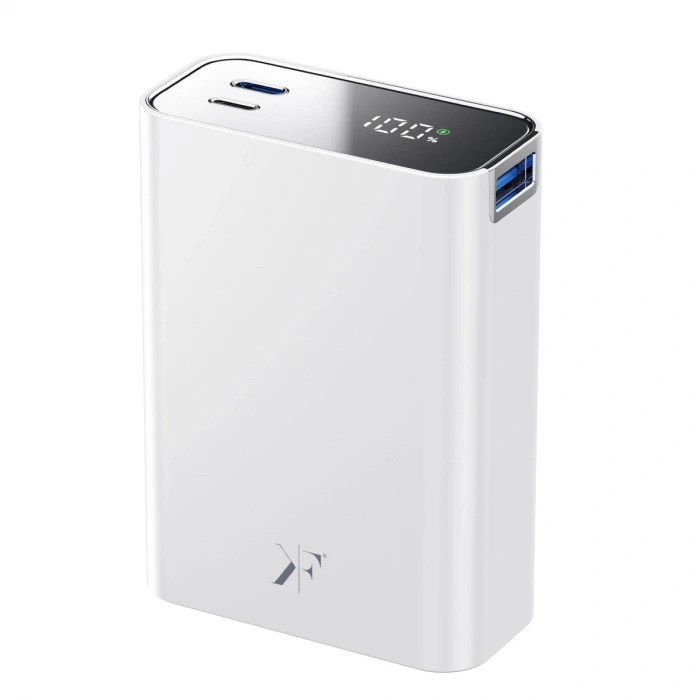 Pw501 20.000 Mah Dijital Göstergeli 2 Adet 45w Type-c Ve 22.5w Usb Çıkışlı Şarj Pd Hızlı Şarj Powerbank - Beyaz