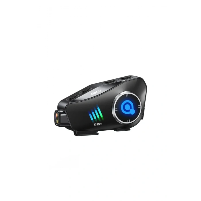 Q28 Motosiklet Kask Bluetooth Kulaklık 1080p Kamera Interkom Kulaklık Su Geçirmez Intercom