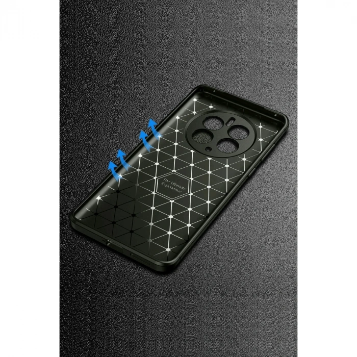 Realme 12 Pro Plus Kılıf Auto Focus Karbon Kapak - Gri