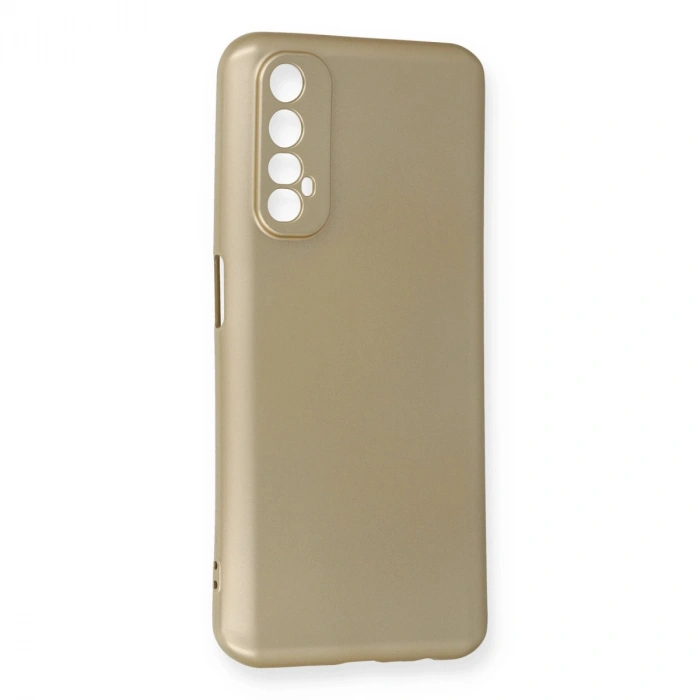 Realme 7 Kılıf First Silikon - Gold