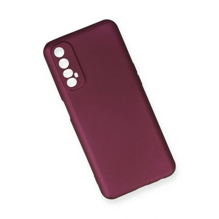 Realme 7 Kılıf First Silikon - Mürdüm