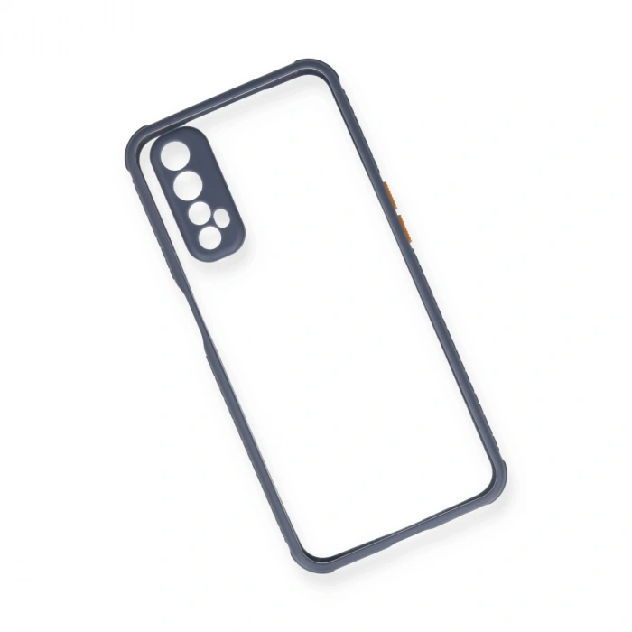 Realme 7 Kılıf Miami Şeffaf Silikon - Gri