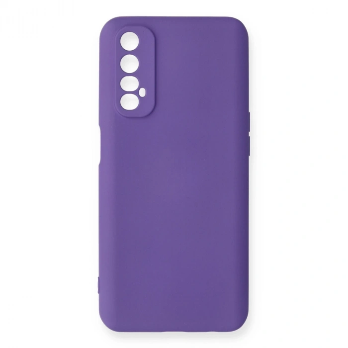Realme 7 Kılıf Nano İçi Kadife Silikon - Mor