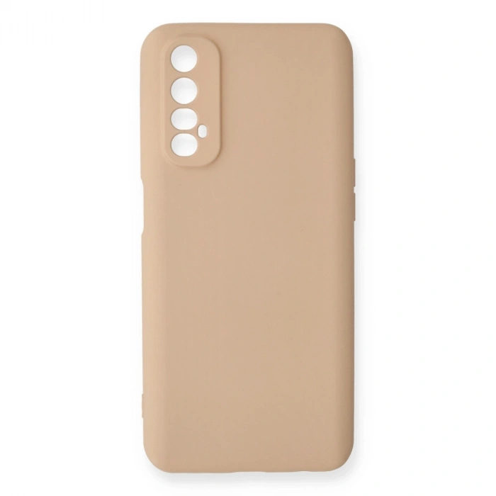 Realme 7 Kılıf Nano İçi Kadife Silikon - Pudra