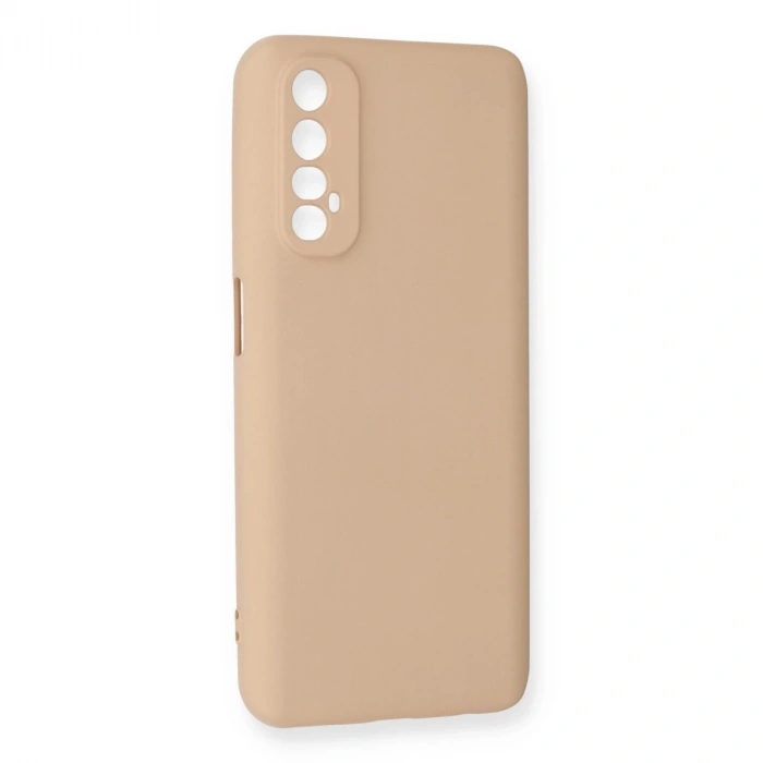 Realme 7 Kılıf Nano İçi Kadife Silikon - Pudra