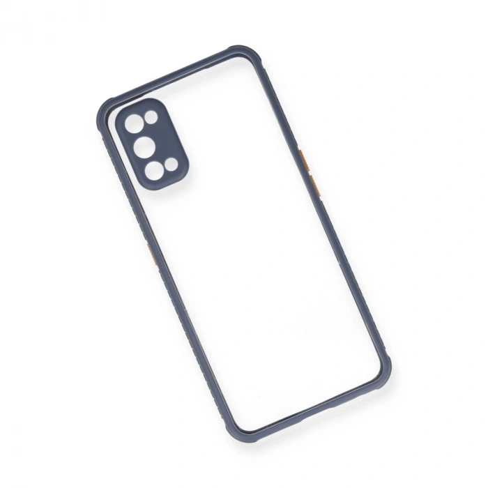 Realme 7 Pro Kılıf Miami Şeffaf Silikon - Gri