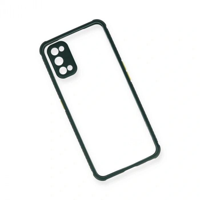 Realme 7 Pro Kılıf Miami Şeffaf Silikon - Koyu Yeşil