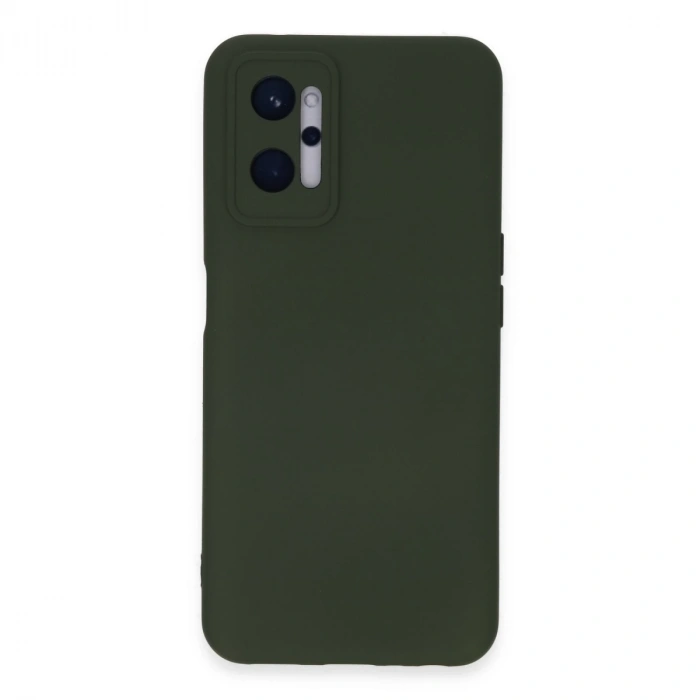 Realme 9i 4g Kılıf Nano İçi Kadife Silikon - Koyu Yeşil