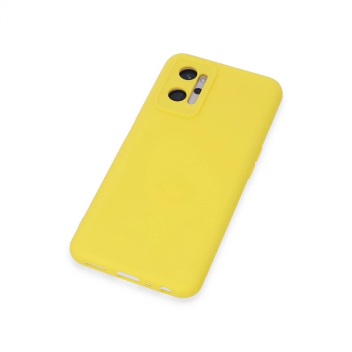 Realme 9i 4g Kılıf Nano İçi Kadife Silikon - Sarı