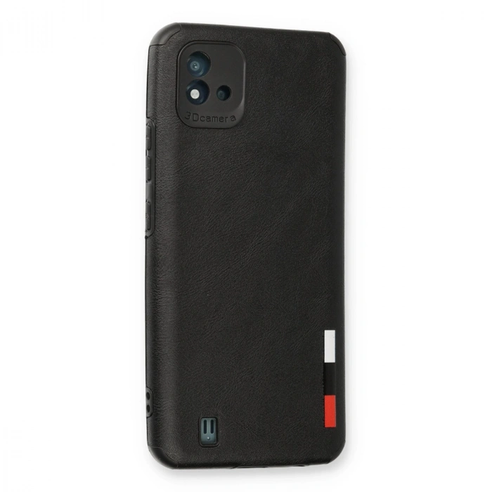 Realme C11 2021 Kılıf Loop Deri Silikon - Siyah