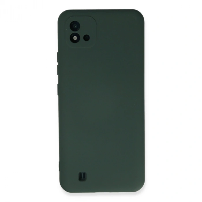 Realme C11 2021 Kılıf Nano İçi Kadife Silikon - Koyu Yeşil