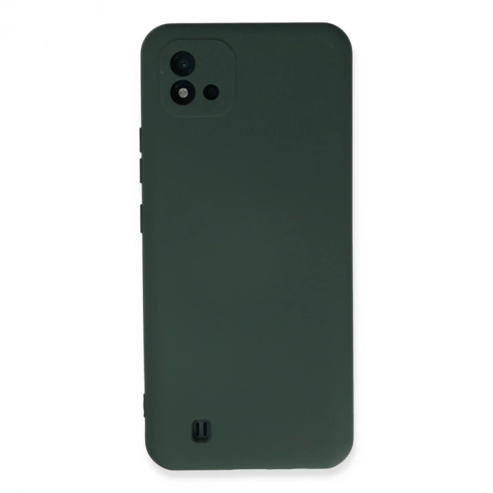 Realme C11 2021 Kılıf Nano İçi Kadife Silikon - Koyu Yeşil